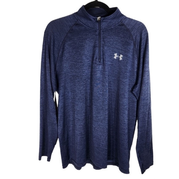 Under Armour Heat Gear Long Sleeve Sweatshirt Mens Medium Blue - Picture 1 of 7